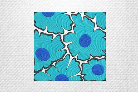 Blue Retro Flower Embroidery: A Designer’s Take for Boutique Apparel