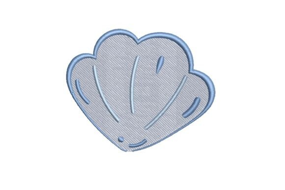Blue Scallop Shell Embroidery Design Review for Small Business Branding
