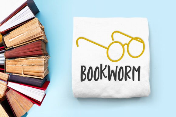Bookworm Glasses Applique Embroidery Review for Business Use