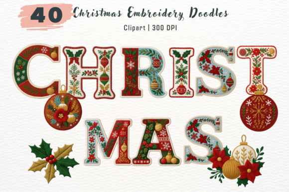 Christmas Embroidery Doodles PNG: A Designer’s Review for Personalized Gifts