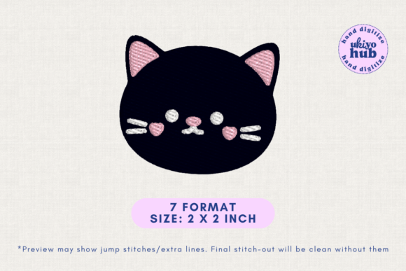 Cute Kawaii Black Cat Embroidery: A Designer’s Review for Business Use