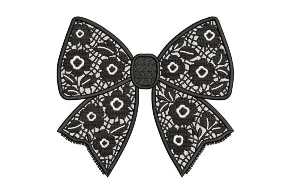 Floral Lace Bow Embroidery Design: A Designer’s Review for Boutique Sweatshirt Branding