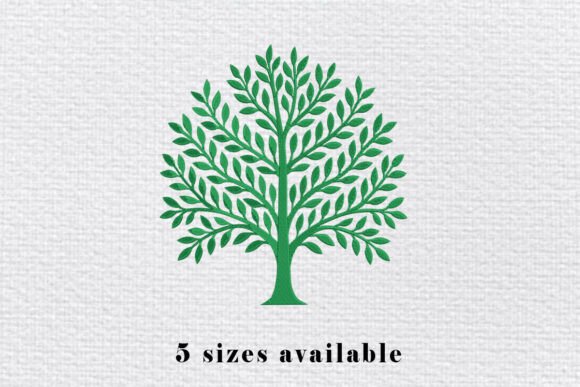 Green Tree Embroidery Design: A Seasonal Staple for Holiday Crafters