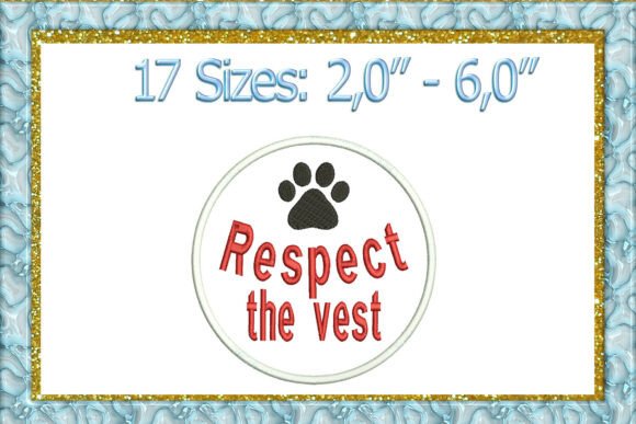Respect the Vest Applique Embroidery