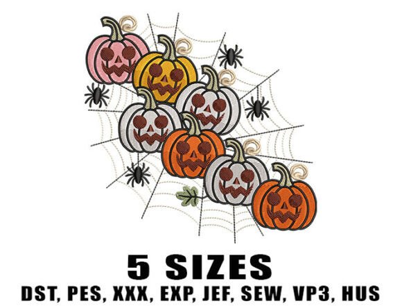 Spooky Cute Spider Web Embroidery Design