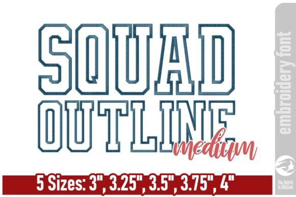 Squad Outline Embroidery Font – Medium: A Designer’s Review for Personalized Gifts