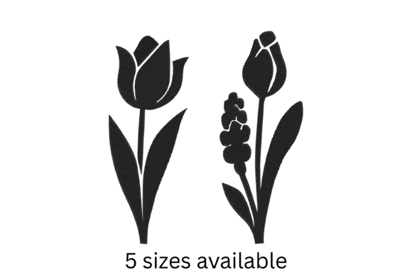 Tulip Floral Embroidery Design: A Versatile Choice for Etsy Sellers